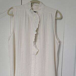 NWOT Ann Taylor Ruffle Pintucked Popover Shell Sz XL